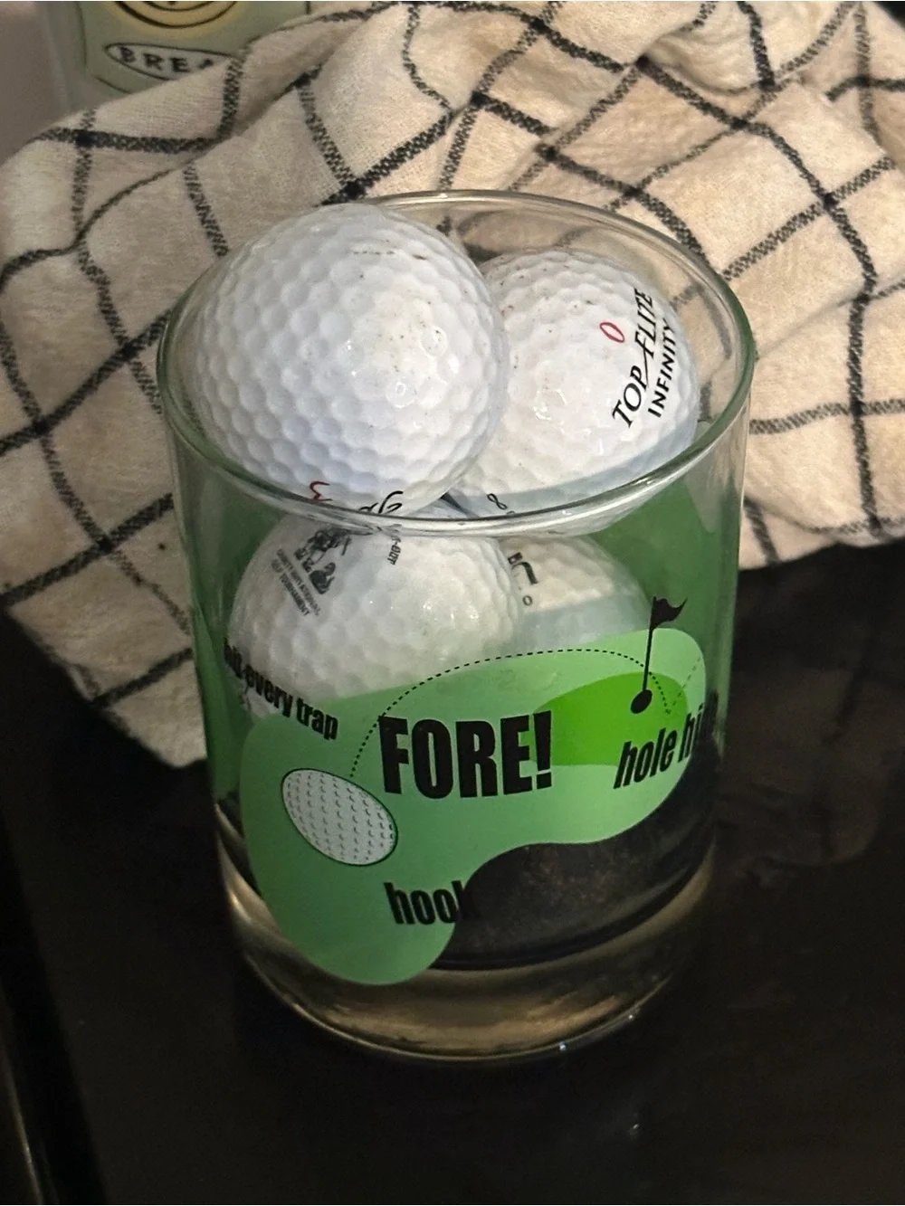 FORE! Golf-themed party Glass